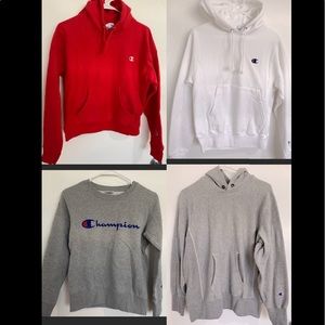 Champion big kids sell 4 items RED, WHITE, GRAY
